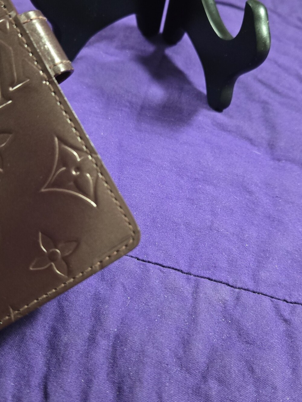 Vintage Louis Vuitton Matte Vernis Burgandy Monogram Agenda PM with COA - Picture 6 of 14